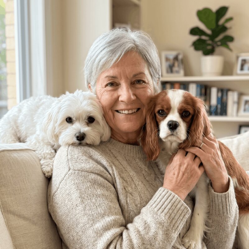 Margaret, the writer behind @ipostpaws.